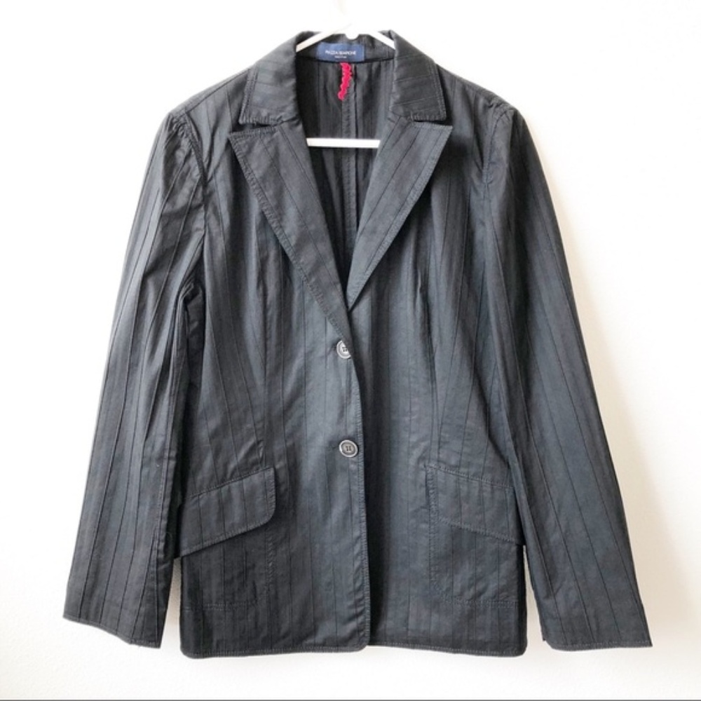 Piazza Sempione Black Blazer SZ 46 - Picture 1 of 5